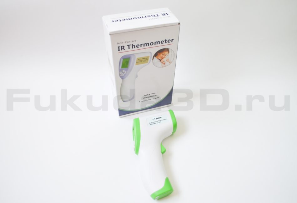 Бесконтактный инфракрасный термометр (пирометр) DT-8809C (для измерения температуры тела и поверхности)