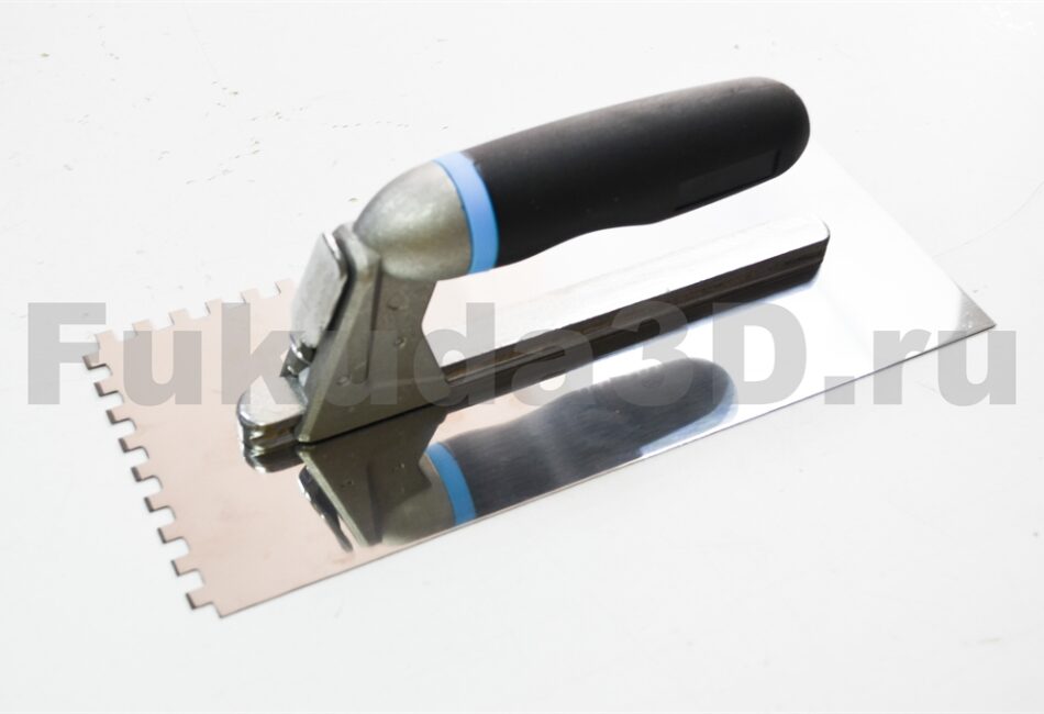 Набор металлических зубчатых шпателей со съемной ручкой