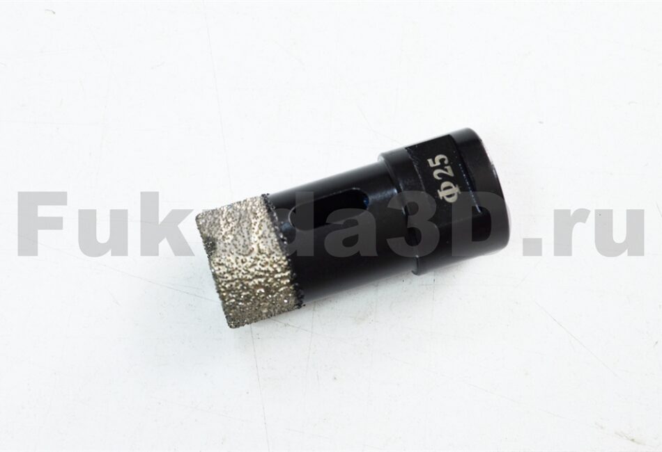 Алмазные коронки по керамограниту для сухого сверления с вакуумной пайкой 25 мм